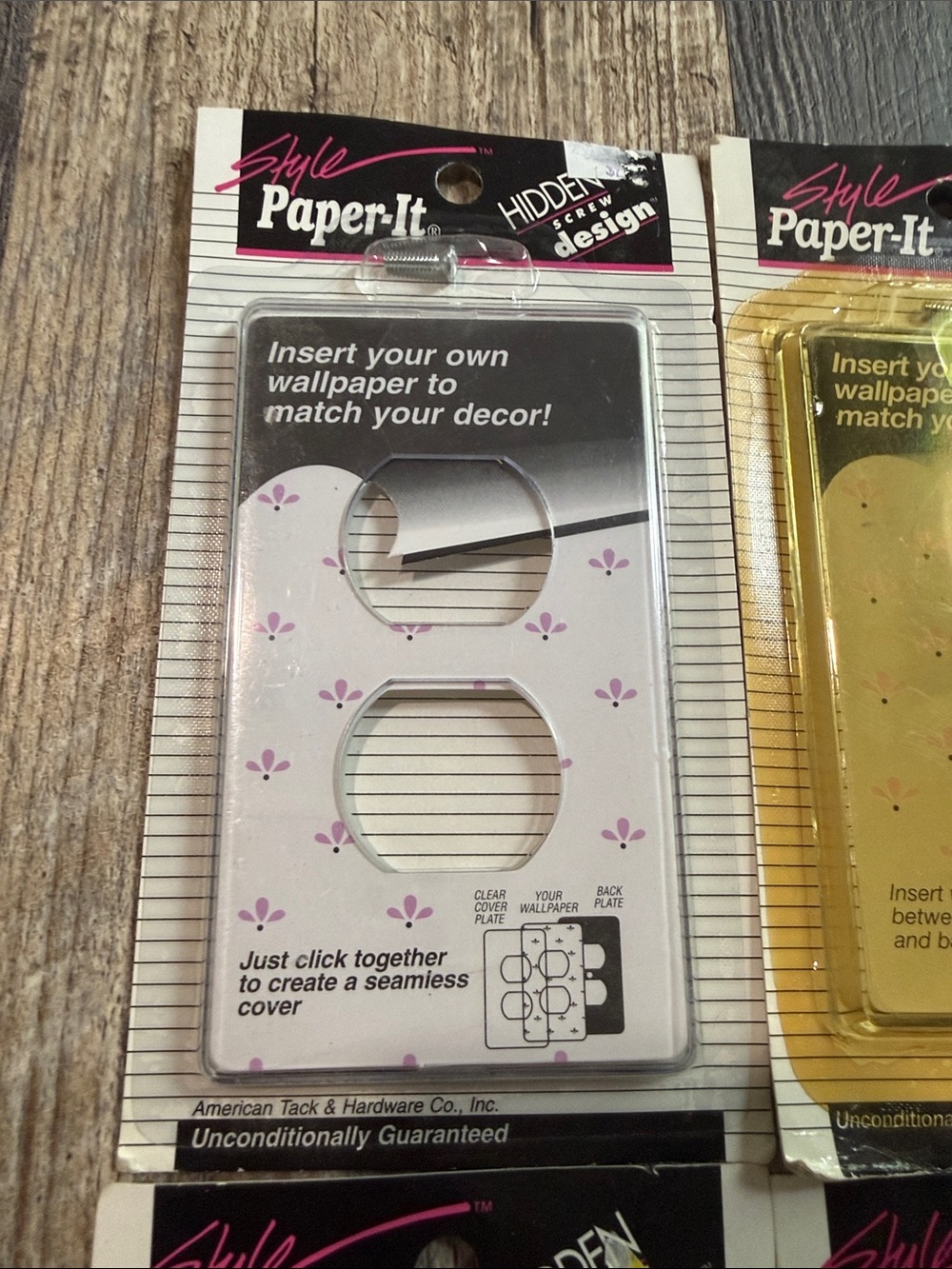 Lot of 6 Style Paper-It Wallplate Switch Cover Duplex Match Your Own Decor 1998 - Picture 4 of 10